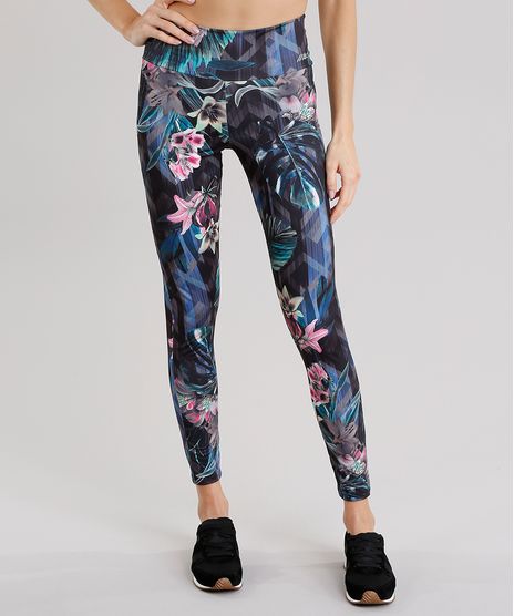 Calca-Legging-Feminina-Esportiva-Ace-Estampada-Floral-Cos-Largo-com-Protecao-UV50--Preta-9085225-Preto_1