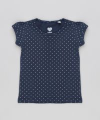 Blusa-Infantil-Estampada-Poa-Manga-Curta-Decote-Redondo-em-Algodao---Sustentavel-Azul-Marinho-9146401-Azul_Marinho_1