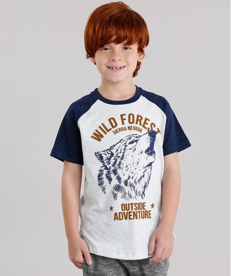 Camiseta-Infantil-Raglan-Lobo-Manga-Curta-Gola-Careca-Cinza-Mescla-Claro-9142284-Cinza_Mescla_Claro_1