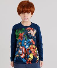 Camiseta-Infantil-Herois-Os-Vingadores-Manga-Longa-Gola-Careca-Azul-Marinho-9043344-Azul_Marinho_1