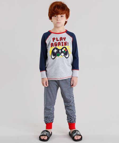 Pijama-infantil-Raglan--Play-Again---com-Estampa-Listrada-Manga-Longa-Cinza-Mescla-9133147-Cinza_Mescla_1 Pijama-infantil-Raglan--Play-Again---com-Estampa-Listrada-Manga-Longa-Cinza-Mescla-9133147-Cinza_Mescla_1