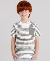 Camiseta-Infantil-Listrada-com-Bolso-Manga-Curta-Gola-Careca-em-Algodao---Sustentavel-Off-White-9141760-Off_White_1