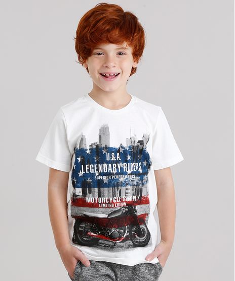 Camiseta-Infantil--Motorcycle--Manga-Curta-Gola-Careca-em-Algodao---Sustentavel-Off-White-9135342-Off_White_1