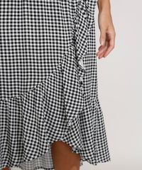 Saia-Feminina-Midi-Transpassada-Estampada-Xadrez-Vichy-com-Babado-Preta-9981693-Preto_5