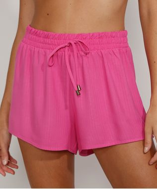 Short-Saida-de-Praia-Feminino-Maquinetado-com-Cordao-Pink-9974991-Pink_1