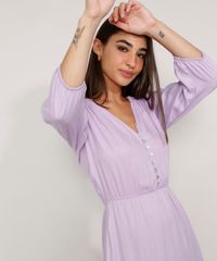 Vestido-Feminino-Midi-com-Recorte-e-Botoes-Manga-Bufante-Lilas-9976582-Lilas_6