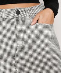 Saia-de-Sarja-Feminina-Curta-Estampada-Xadrez-Vichy-com-Barra-a-Fio-Preta-9981597-Preto_4