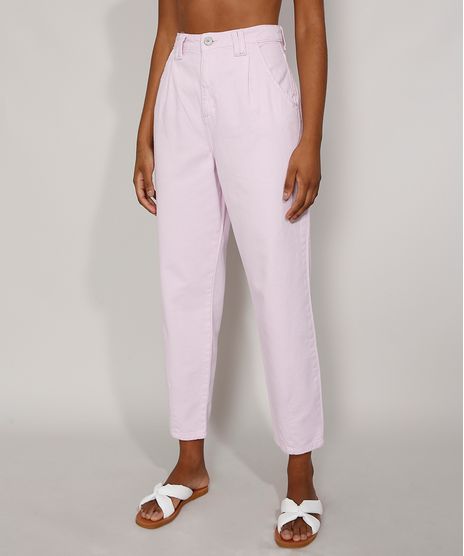 Calca-de-Sarja-Feminina-Baggy-Cintura-Super-Alta-Lilas-9978129-Lilas_1