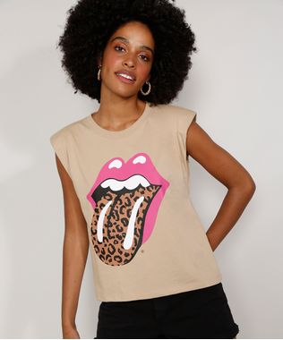 Regata-Feminina-Muscle-Tee-da-Banda-The-Rolling-Stones-com-Ombreira-Decote-Redondo-Kaki-9980287-Kaki_1