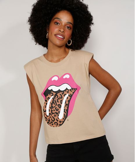 Regata-Feminina-Muscle-Tee-da-Banda-The-Rolling-Stones-com-Ombreira-Decote-Redondo-Kaki-9980287-Kaki_1