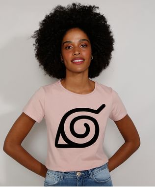 Camiseta-Feminina-Manga-Curta-Naruto-Vila-da-Folha-Flocada-Decote-Redondo-Rose-9978607-Rose_1