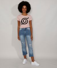 Camiseta-Feminina-Manga-Curta-Naruto-Vila-da-Folha-Flocada-Decote-Redondo-Rose-9978607-Rose_3