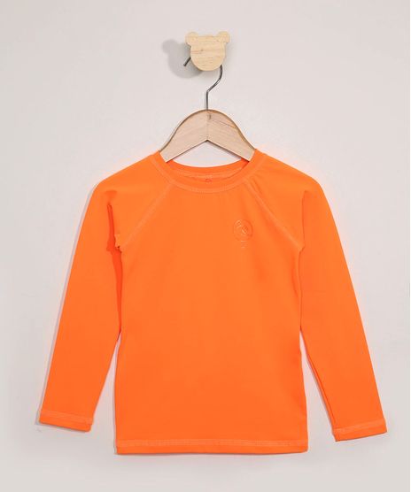 Blusa-de-Praia-Infantil-Manga-Longa-com-Protecao-UV50--Laranja-9975645-Laranja_1