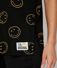 Camisa-Feminina-Estampada-Smiley-Manga-Curta-Preta-9977997-Preto_5
