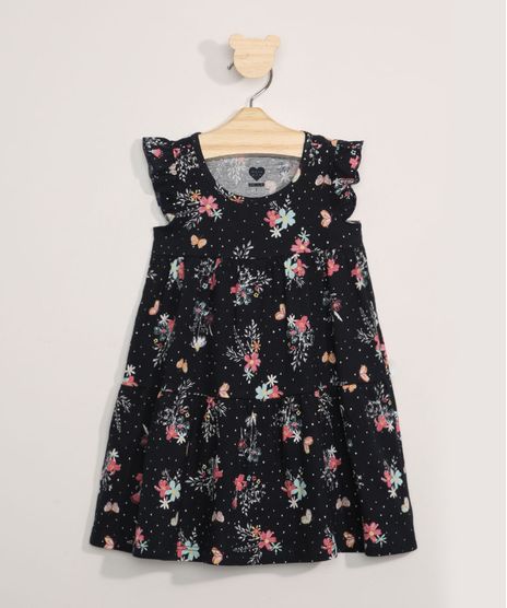 Vestido-Infantil-Manga-Curta-Estampado-Floral-Azul-Marinho-9981645-Azul_Marinho_1