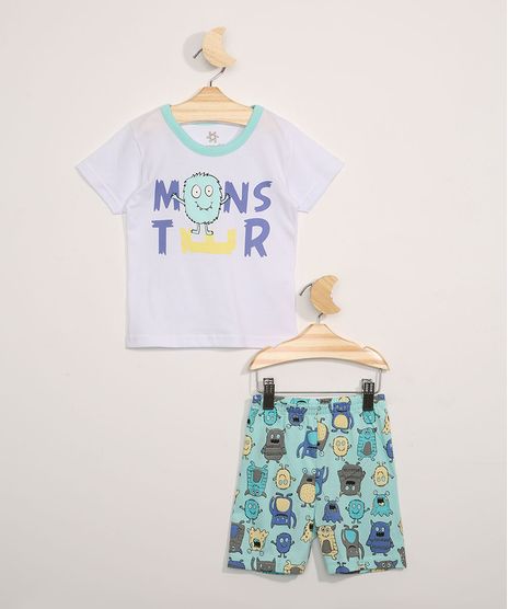 Pijama-Infantil-Brandili-Manga-Curta-Monstros-Branco-9968138-Branco_1