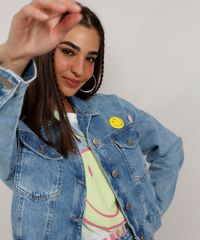 Jaqueta-Jeans-Feminina-Smiley-Cropped-com-Buttons-Azul-Medio-9982438-Azul_Medio_5
