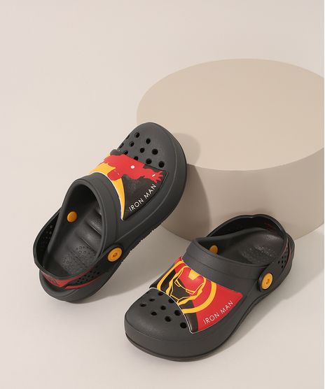 Babuche-Infantil-Grendene-Homem-de-Ferro-Preta-9984802-Preto_1