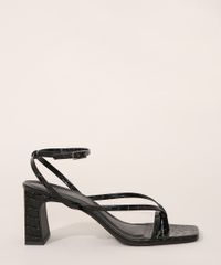 Sandalia-Feminina-Salto-Medio-Texturizada-Croco-Oneself-Preto-9984388-Preto_2