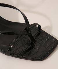 Sandalia-Feminina-Salto-Medio-Texturizada-Croco-Oneself-Preto-9984388-Preto_3