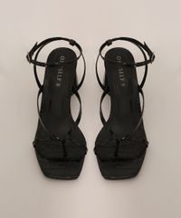 Sandalia-Feminina-Salto-Medio-Texturizada-Croco-Oneself-Preto-9984388-Preto_5