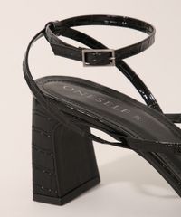 Sandalia-Feminina-Salto-Medio-Texturizada-Croco-Oneself-Preto-9984388-Preto_6