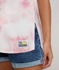 Camisa-Feminina-Estampada-Tie-Dye-e-Smiley-Manga-Curta-Rosa-9977998-Rosa_4