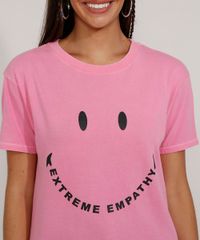 Camiseta-Feminina-Smiley--Extreme-Empathy--Manga-Curta-Rosa-9976521-Rosa_5