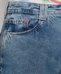 Bermuda-Jeans-Feminina-Smiley-Cintura-Super-Alta-Destroyed-Azul-Medio-9981702-Azul_Medio_4