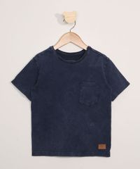 Camiseta-Infantil-Manga-Curta-Marmorizada-com-Bolso-Azul-Marinho-9978938-Azul_Marinho_1