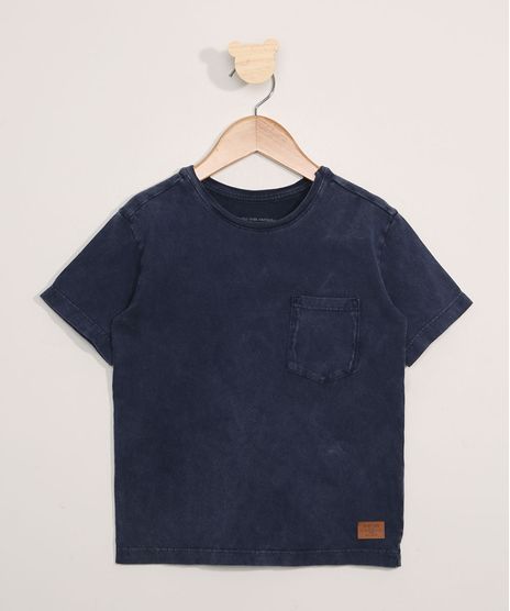 Camiseta-Infantil-Manga-Curta-Marmorizada-com-Bolso-Azul-Marinho-9978938-Azul_Marinho_1