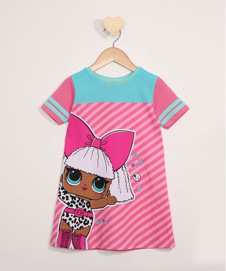 Camisola-Infantil-Manga-Curta-Lol-Surprise-Rosa-9976929-Rosa_1