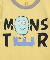 Pijama-Infantil-Brandili-Manga-Curta-Monstros-Amarelo-9968138-Amarelo_2