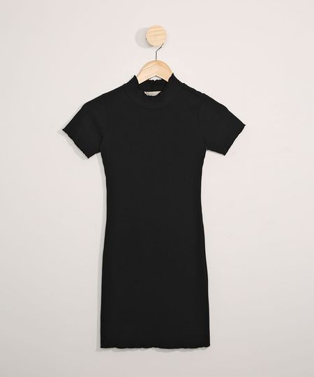 Vestido-Juvenil-Manga-Curta-Gola-Alta-Preto-9979422-Preto_1 Vestido-Juvenil-Manga-Curta-Gola-Alta-Preto-9979422-Preto_1
