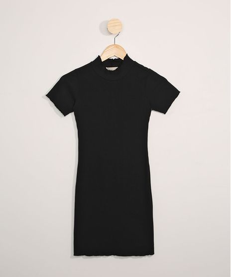 Vestido-Juvenil-Manga-Curta-Gola-Alta-Preto-9979422-Preto_1