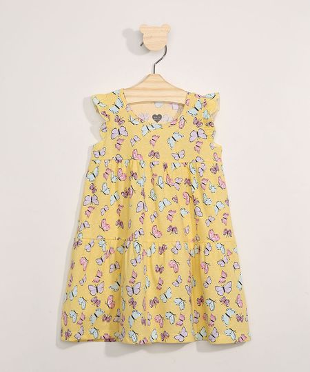 Vestido-Infantil-Manga-Curta-Estampado-Borboletas-Amarelo-9979704-Amarelo_1