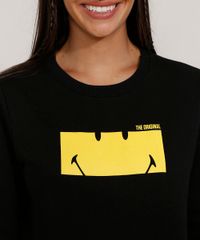 Blusa-de-Moletom-Feminina-Smiley-Preta-9976562-Preto_2