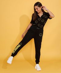 Calca-de-Moletom-Feminina-Smiley-Jogger-Preta-9976767-Preto_3