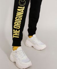 Calca-de-Moletom-Feminina-Smiley-Jogger-Preta-9976767-Preto_6