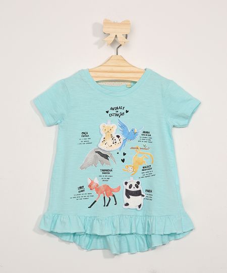 Blusa-Infantil-Manga-Curta-com-Estampa-Interativa-de-Animais-em-Extincao-e-Babado-Verde-Agua-9978078-Verde_Agua_1
