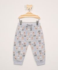 Calca-de-Moletom-Infantil-Jogger-Estampada-Tom-e-Jerry-com-Bolso-Canguru-Cinza-Mescla-9976332-Cinza_Mescla_1