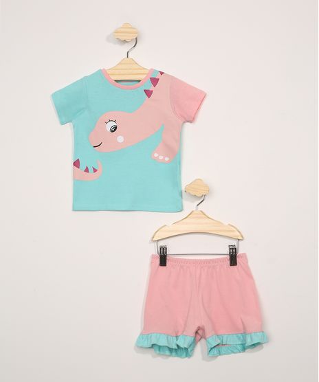 Pijama-Infantil-Manga-Curta-Dinossauro-Azul-Claro-9976926-Azul_Claro_1