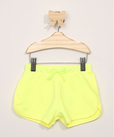 Short-de-Moletom-Infantil-Running-com-Laco-Amarelo-Neon-9978489-Amarelo_Neon_1