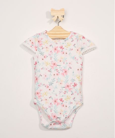 Body-Infantil-Texturizado-Estampado-Floral-com-Pompom-Manga-Curta-Off-White-9980553-Off_White_1