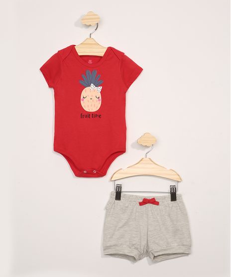 Conjunto-Infantil-Body-Manga-Curta-Abacaxi-Vermelho---Short-Cinza-Mescla-9967581-Cinza_Mescla_1
