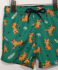 Bermuda-Surf-Infantil-Estampada-de-Tigres-com-Cordao-e-Bolso-Verde-9979144-Verde_5
