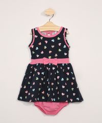 Vestido-Infantil-Sem-Manga-Estampado-de-Coracoes-com-Laco---Calcinha-Azul-Marinho-9982324-Azul_Marinho_1
