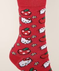 Meia-Feminina-Cano-Alto-Hello-Kitty-Vermelha-9977262-Vermelho_3
