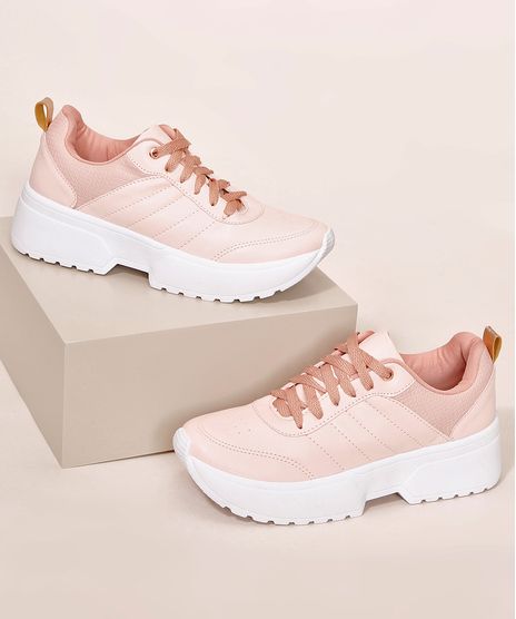 Tenis-Feminino-Esportivo-Ace-Tratorado-com-Textura-Cobra-Rose-9983536-Rose_1