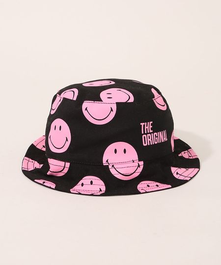 Bucket-Hat-Feminino-Smiley-Dupla-Face-Preto-9985502-Preto_1